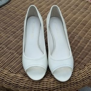 Cream colored open toe sandals